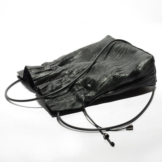 Women's Niche Personality Fisherman Pleated Sheepskin Cross Crossbody Bags