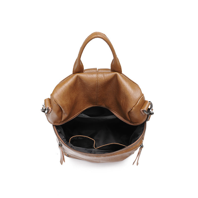 Classic Women's Classy Leather Large Capacity Backpacks