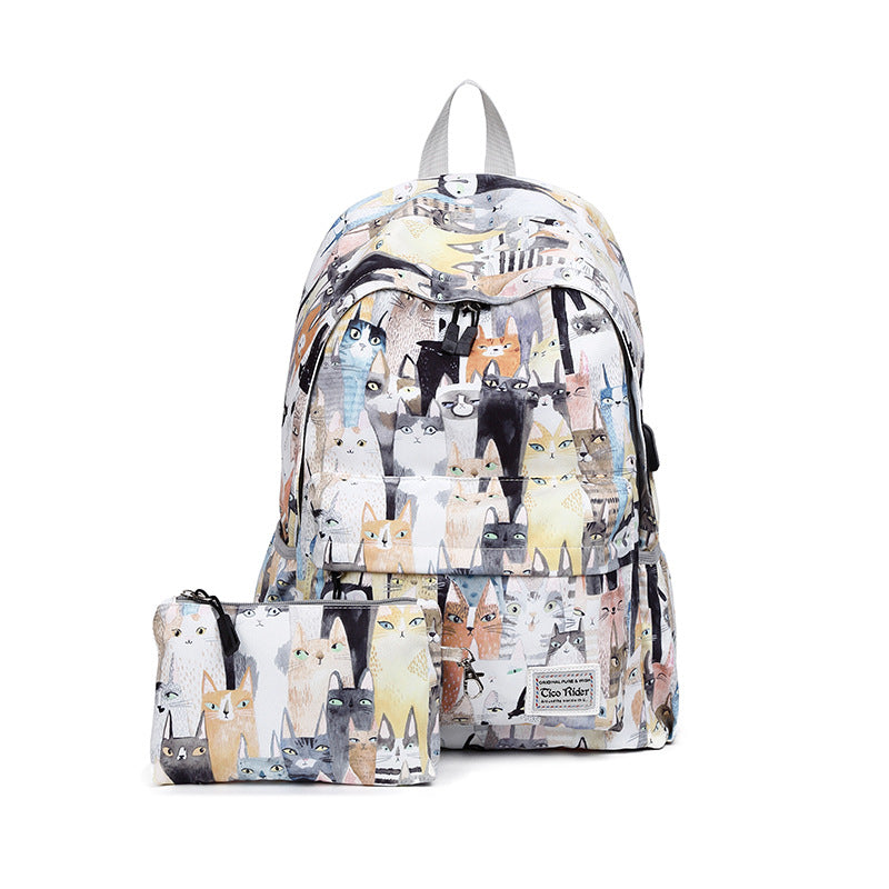 Women's Diaper Cute Mother Female Large Capacity Backpacks