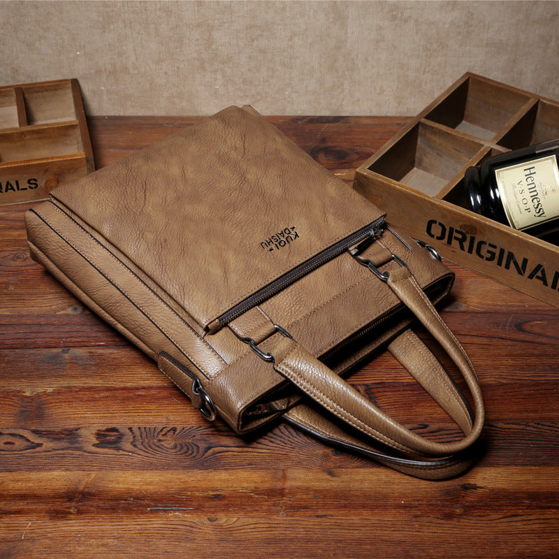 Men's Cool Kangaroo Fashion Business Retro Men's Handbags