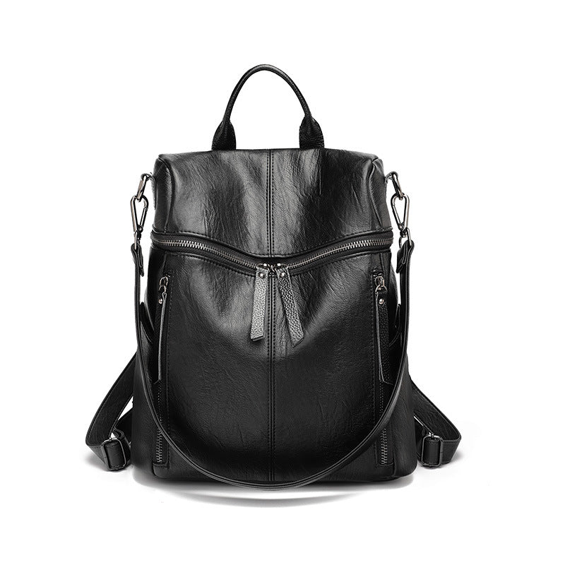 Classic Women's Classy Leather Large Capacity Backpacks