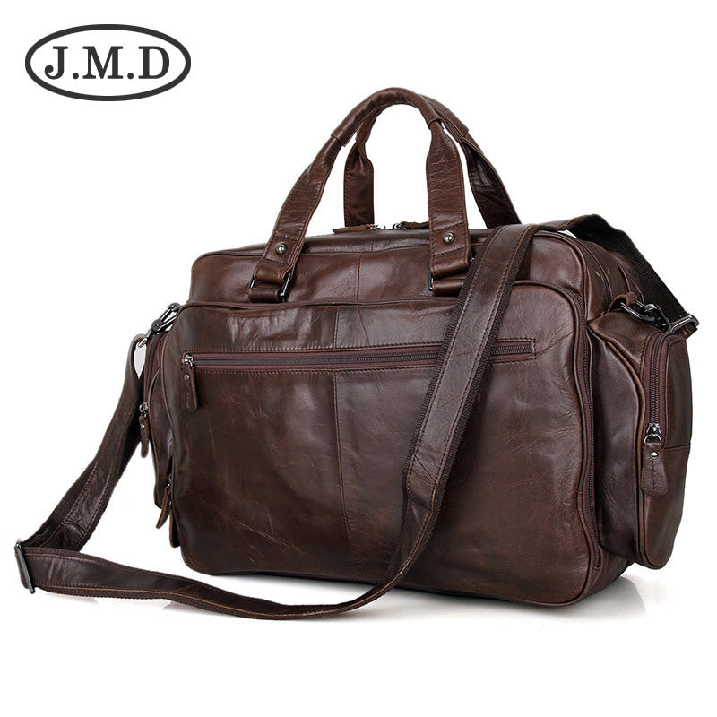 Vintage Leather Oil Wax Inch Computer Men's Briefcases