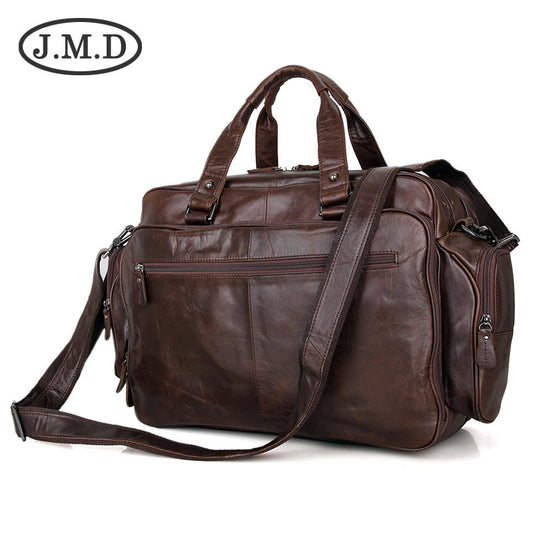 Vintage Leather Oil Wax Inch Computer Men's Briefcases