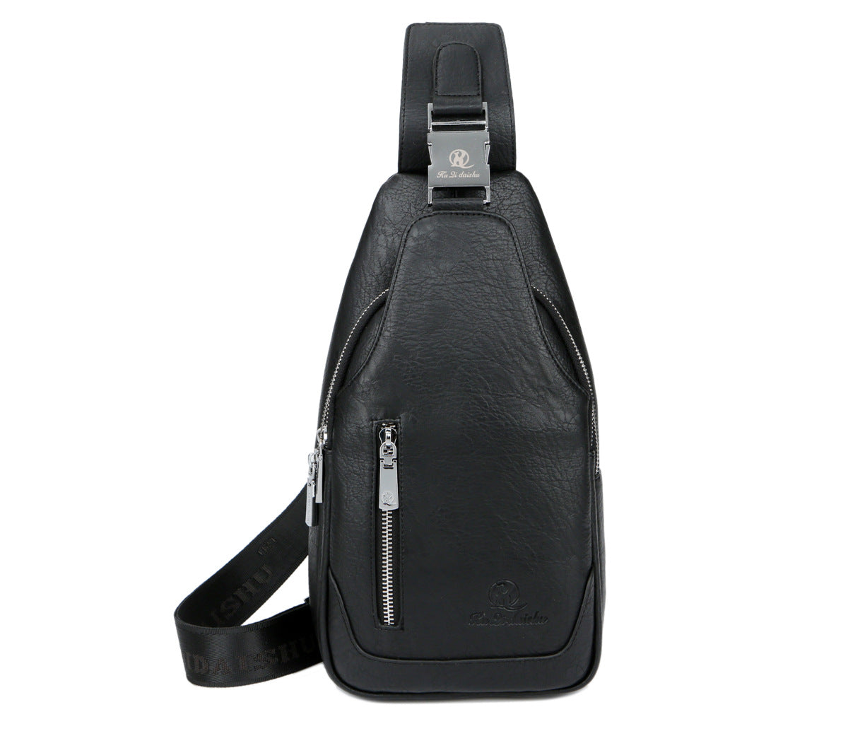 Men's Street Crazy Horse Leather Fashion Plus Men's Chest Bags