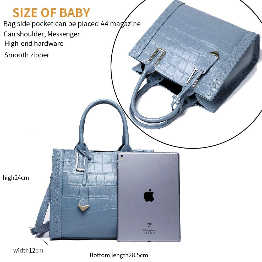 Women's Leather Big First Layer Cowhide High Sense Shoulder Bags