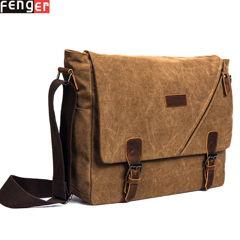 Popular Source Canvas Portable Unisex Computer Men's Shoulder Bags