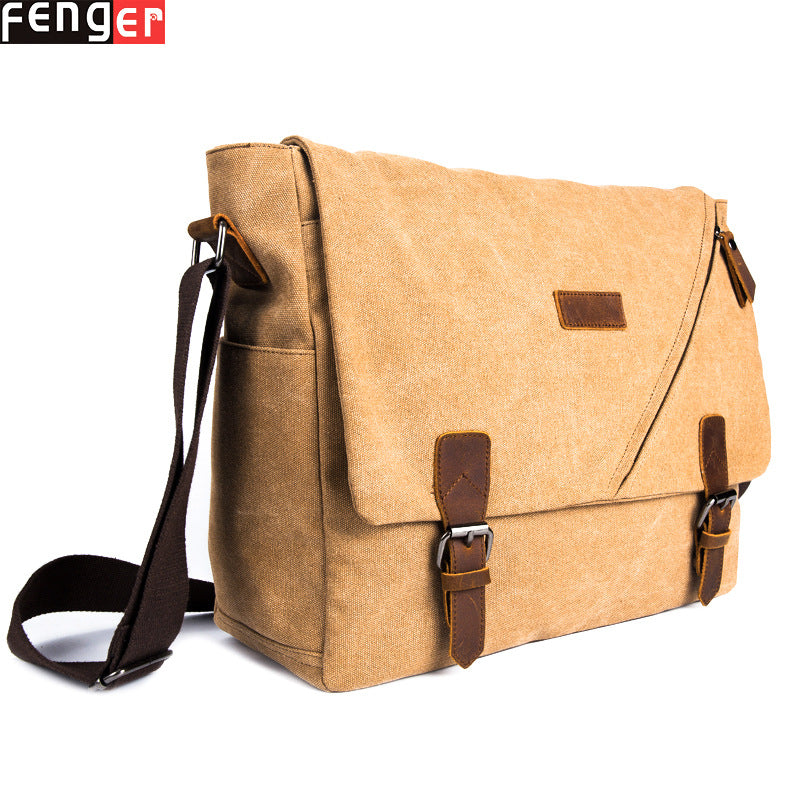 Popular Source Canvas Portable Unisex Computer Men's Shoulder Bags