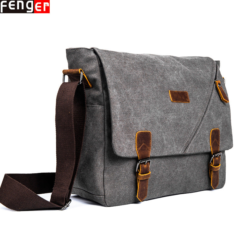 Popular Source Canvas Portable Unisex Computer Men's Shoulder Bags