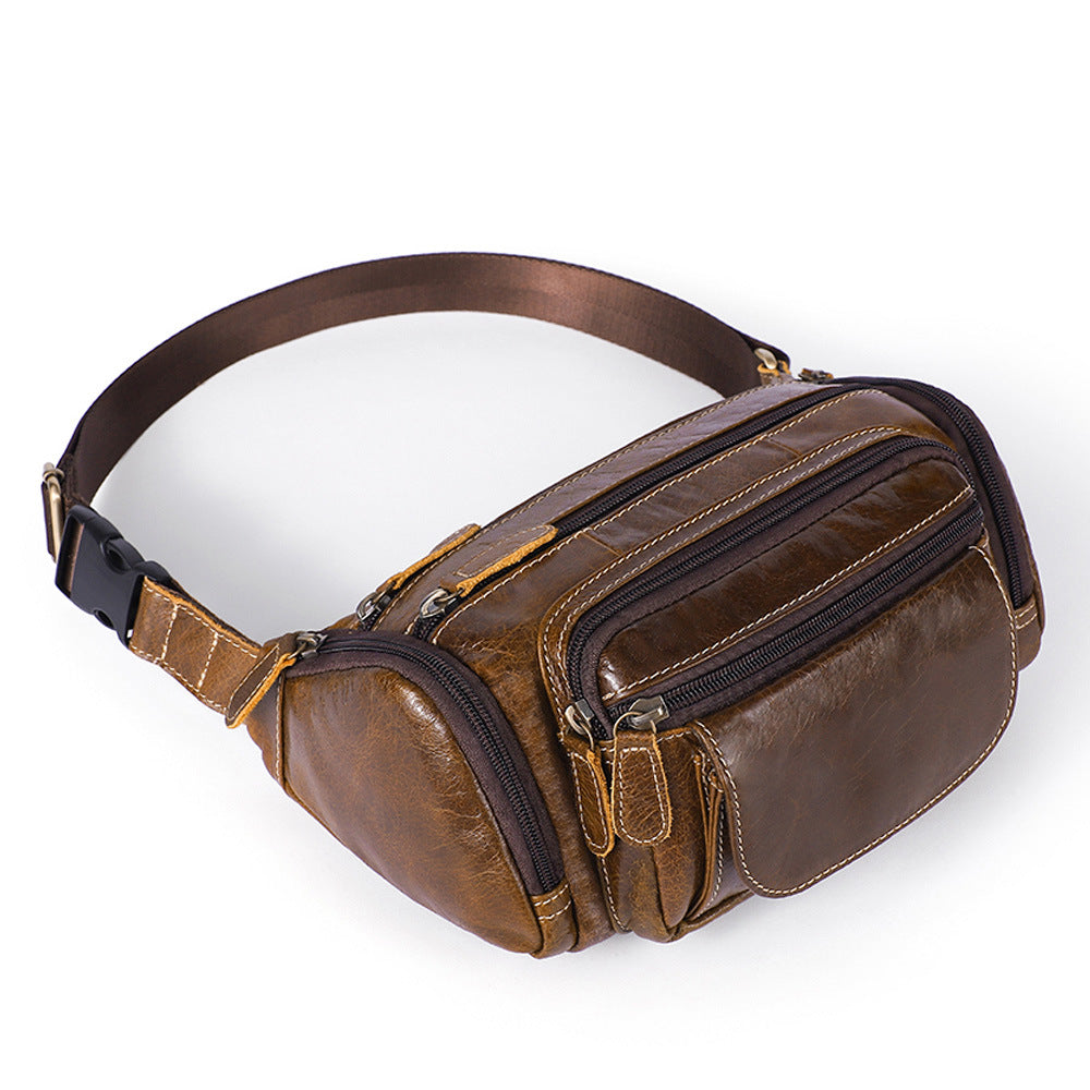 Men's Retro Large Capacity Pocket First Layer Men's Waist Packs