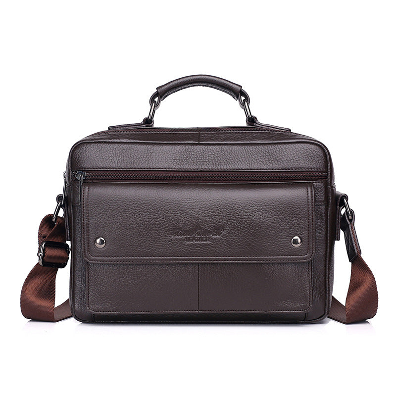 Men's First Layer Cowhide Fashionable Inch Men's Messenger Bags