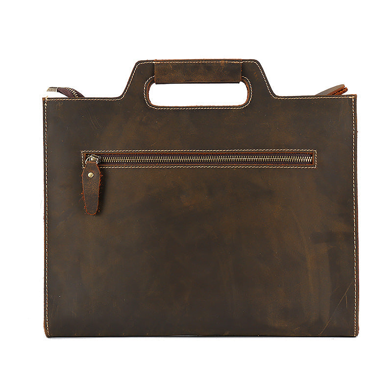 Men's Leather Crazy Horse Business Top Layer Men's Briefcases