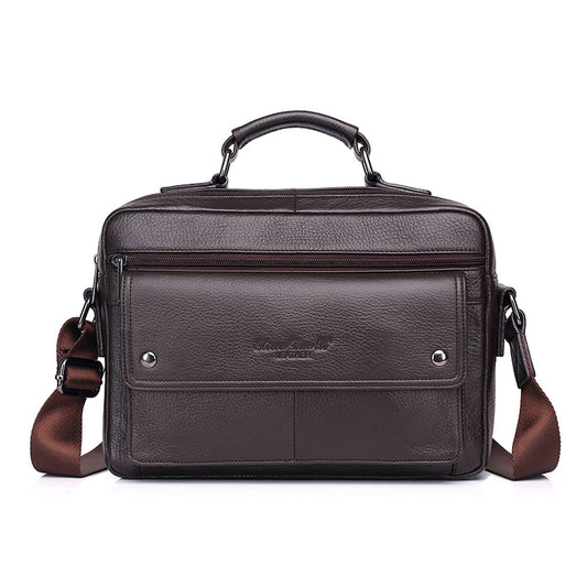 Men's First Layer Cowhide Fashionable Inch Men's Messenger Bags