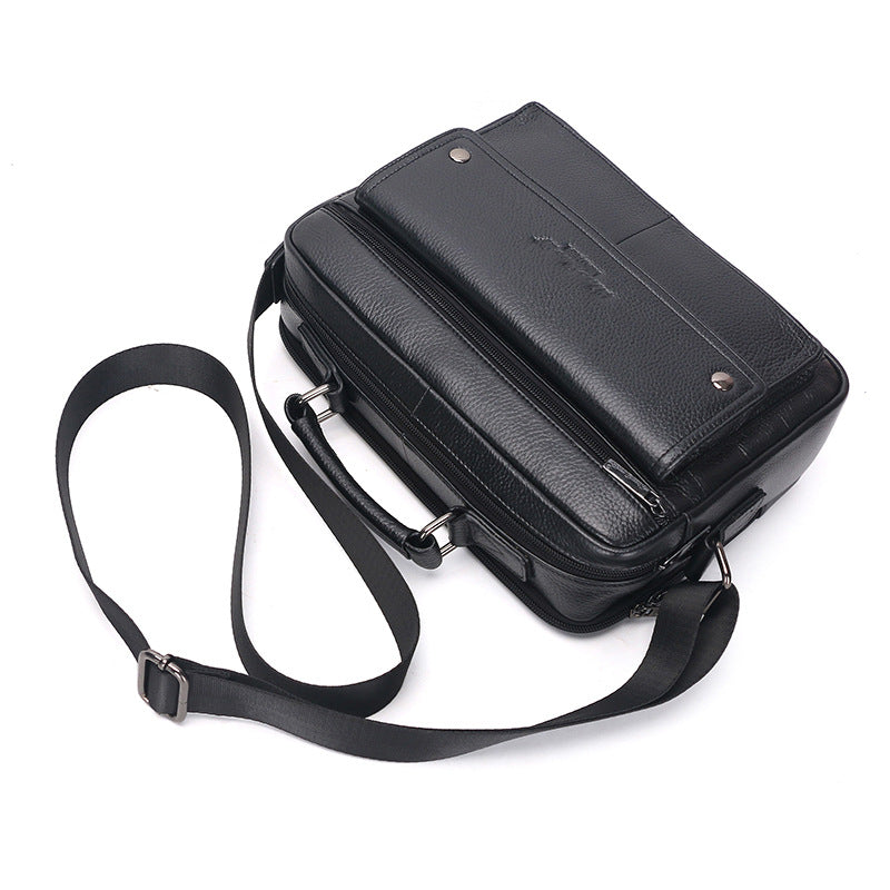 Men's First Layer Cowhide Fashionable Inch Men's Messenger Bags