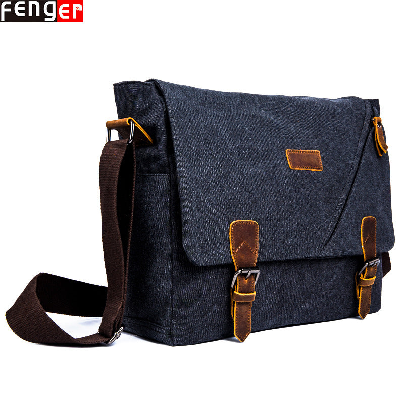 Popular Source Canvas Portable Unisex Computer Men's Shoulder Bags