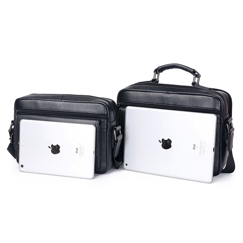 Men's First Layer Cowhide Fashionable Inch Men's Messenger Bags