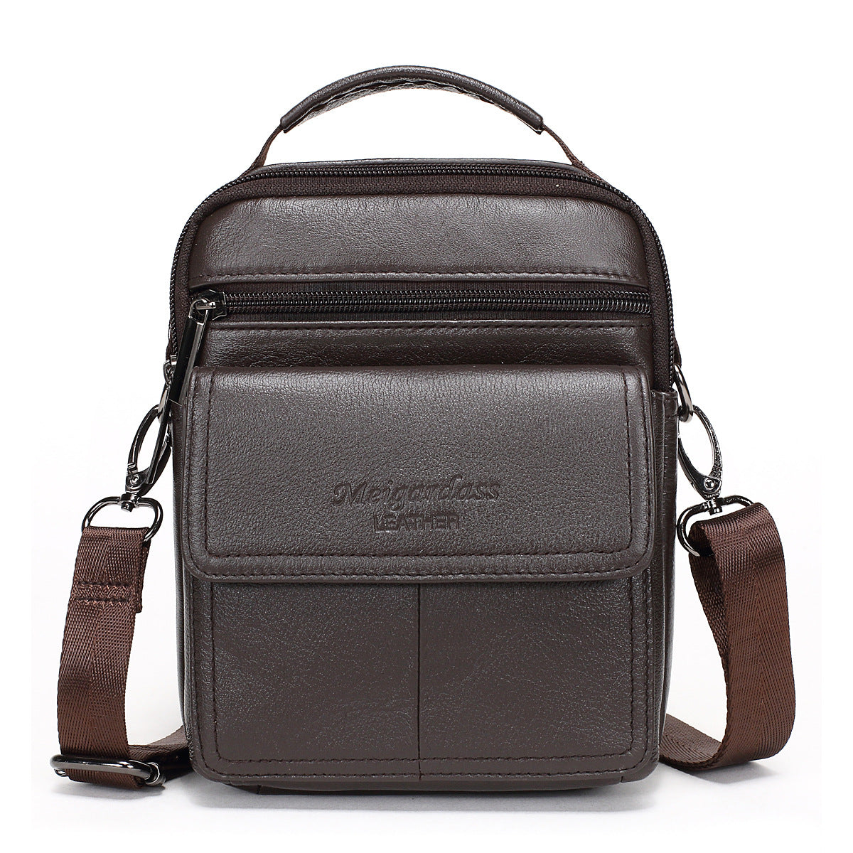 Men's Slouchy New Versatile Leather Cowhide Men's Shoulder Bags