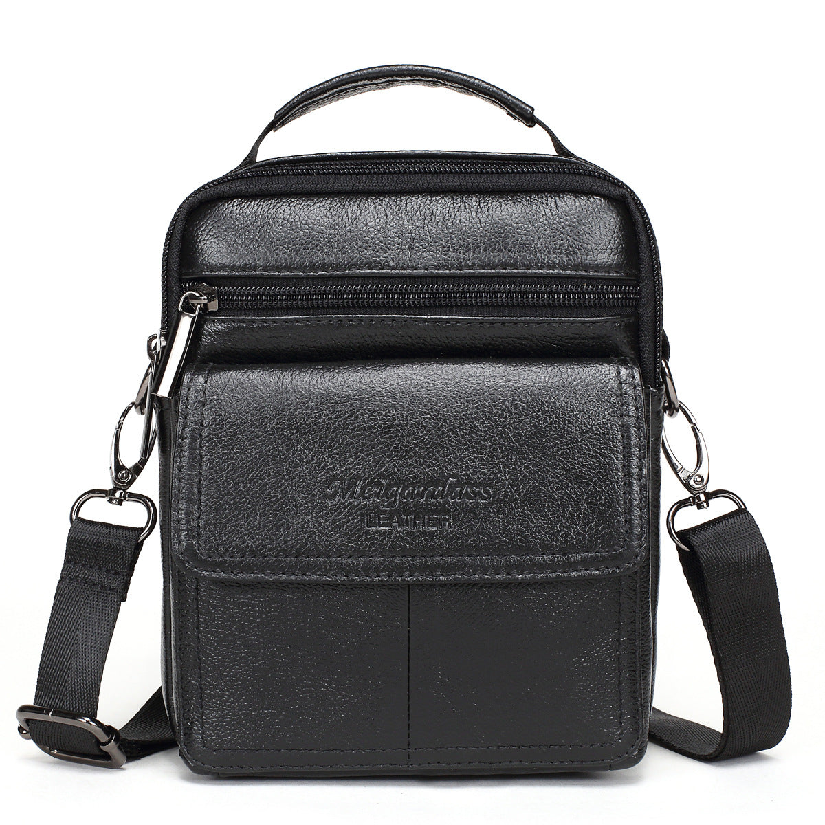 Men's Slouchy New Versatile Leather Cowhide Men's Shoulder Bags