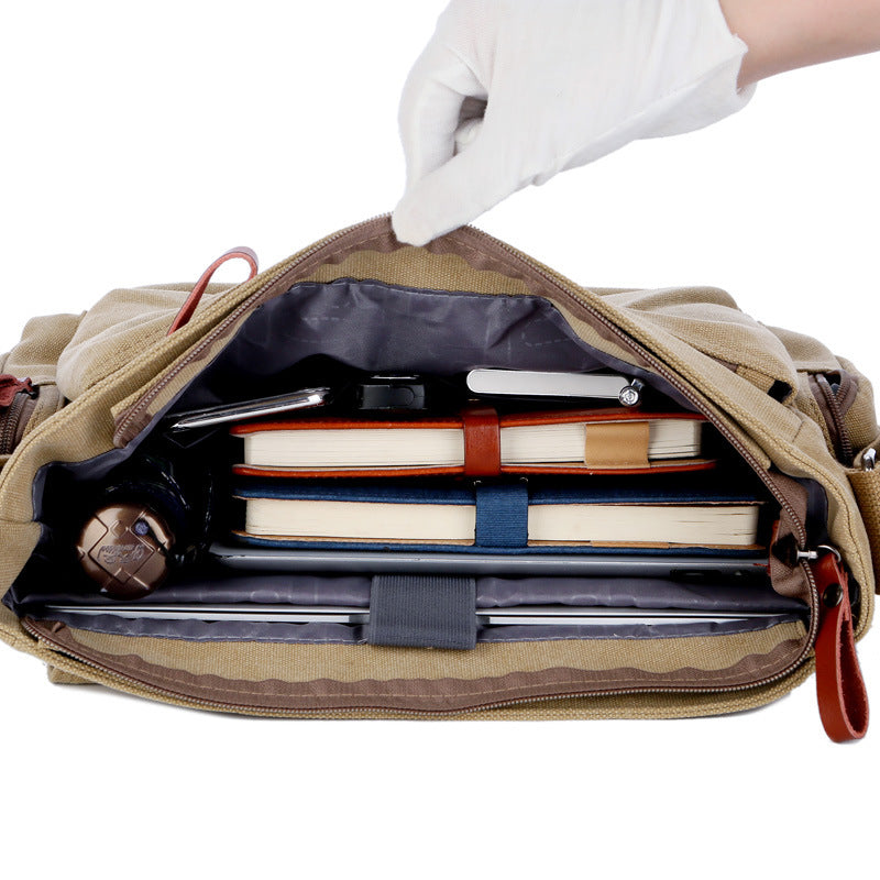 Men's Versatile Canvas Multifunctional Business Computer Bags
