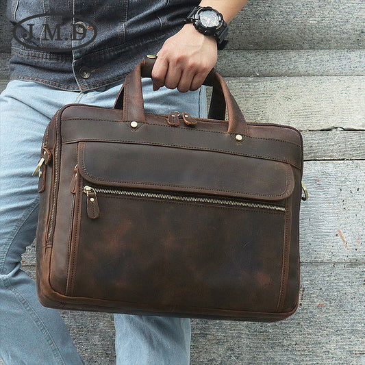 Vintage Leather Top Layer Cowhide Crazy Bags