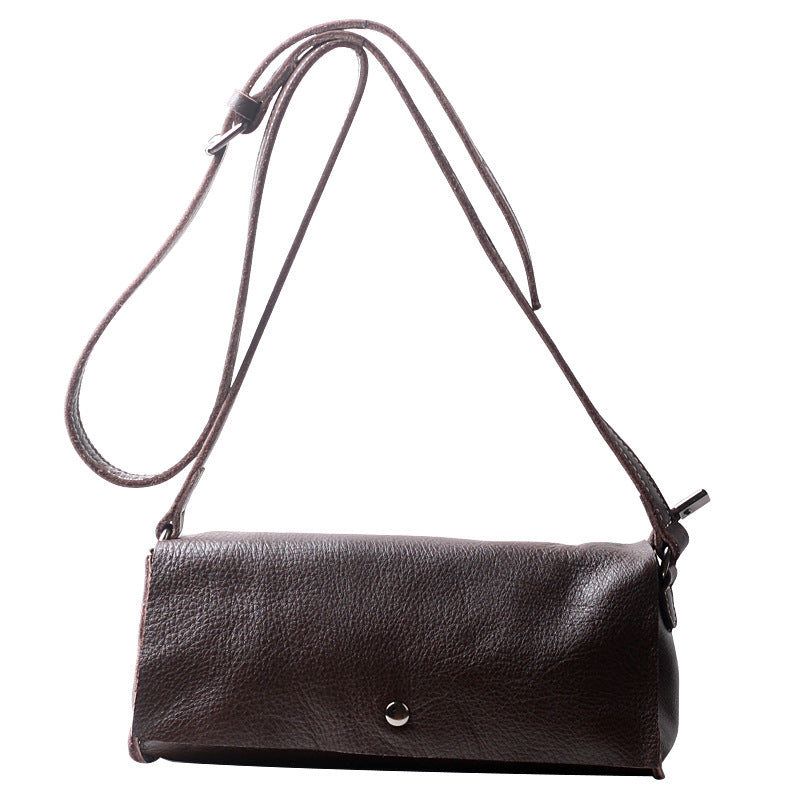 Women's Genuine Leather Korean Style Mori Closed Crossbody Bags