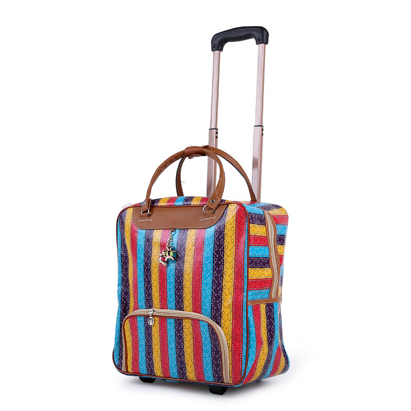 Korean Style Suitcase Vintage Leather Upgraded Travel Bags