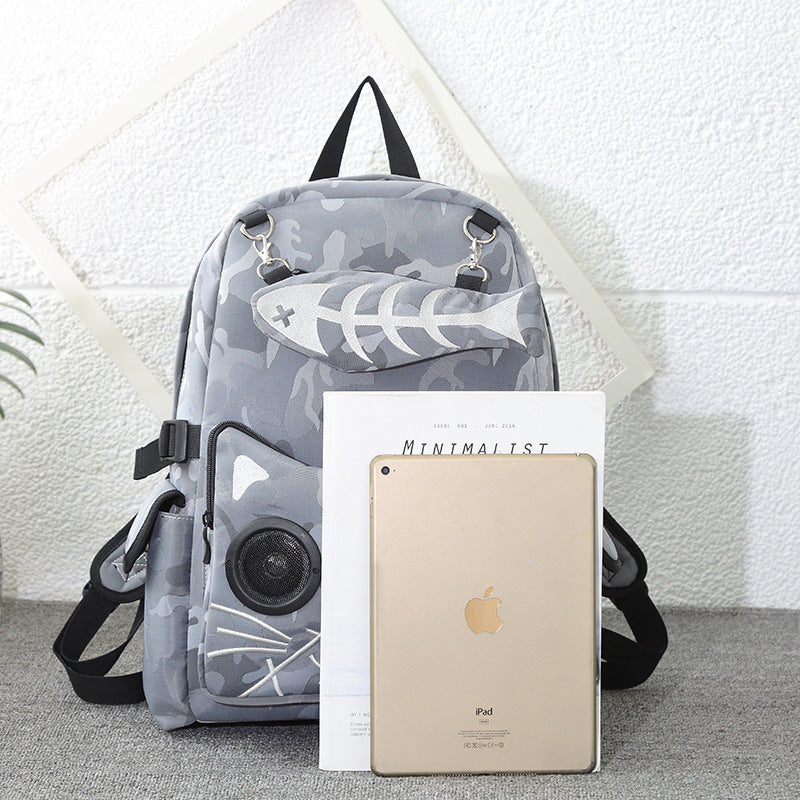 Stylish Popular Fashion Audio Nylon Waterproof Backpacks