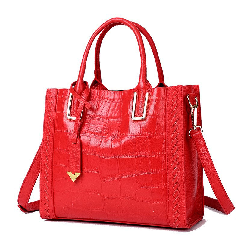 Women's Leather Big First Layer Cowhide High Sense Shoulder Bags