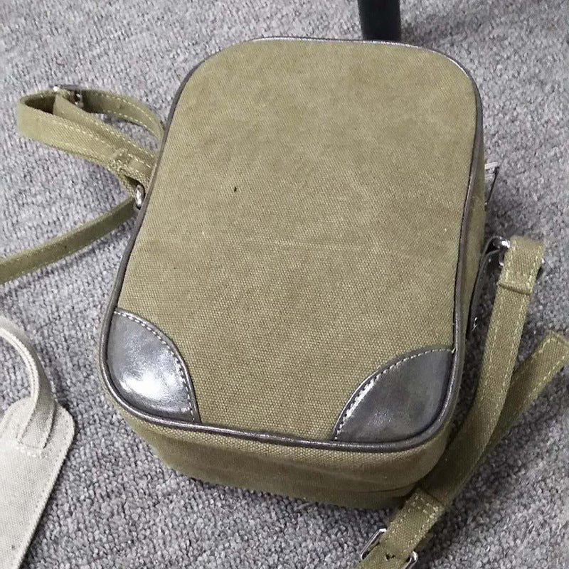Women's Fashion Vintage Army Green Canvas Crossbody Bags