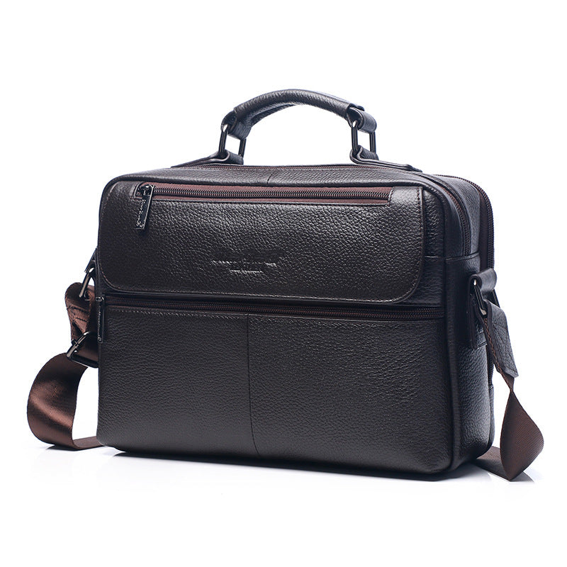 Men's Leather Top Layer Cowhide Business Large Men's Messenger Bags