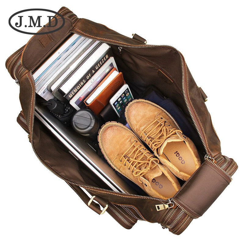 Retro Leather Large Capacity Crazy Horse Luggage