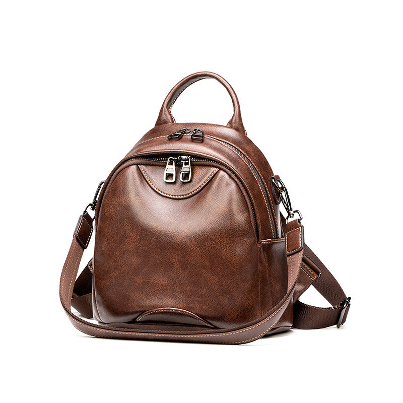 Women's Innovative Retro Soft Leather Mummy Backpacks