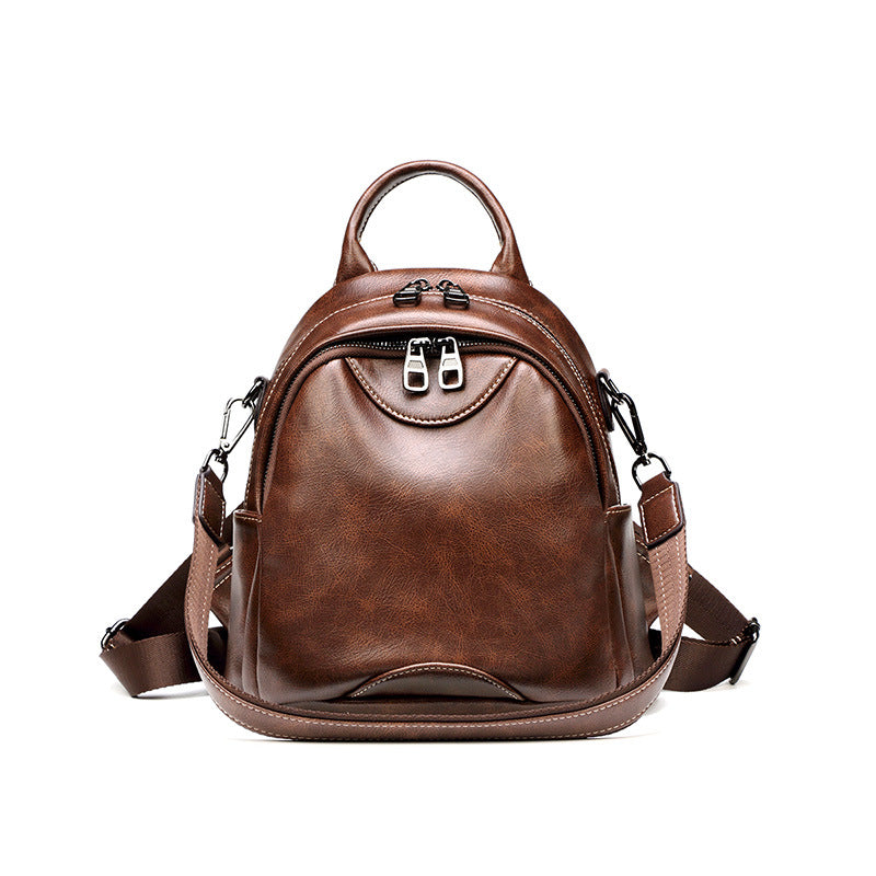 Women's Innovative Retro Soft Leather Mummy Backpacks