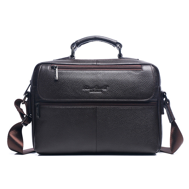 Men's Leather Top Layer Cowhide Business Large Men's Messenger Bags