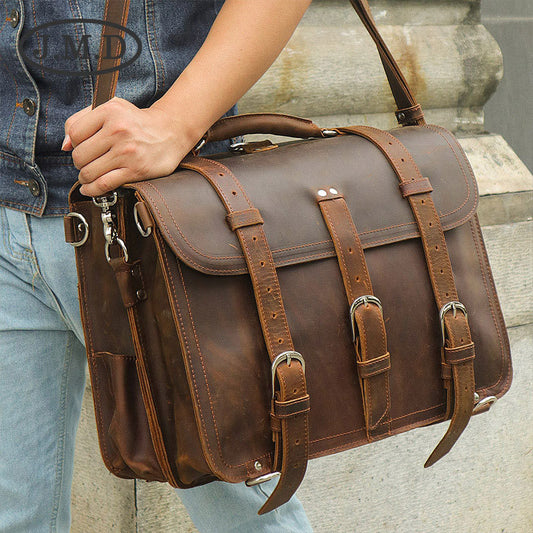 Men's Retro Personalized Portable Conference Computer Men's Briefcases