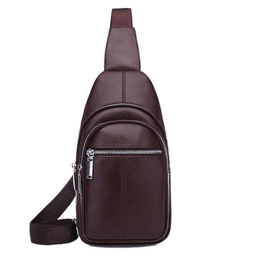 Men's Cowhide Fashion Korean Style Leisure Men's Chest Bags