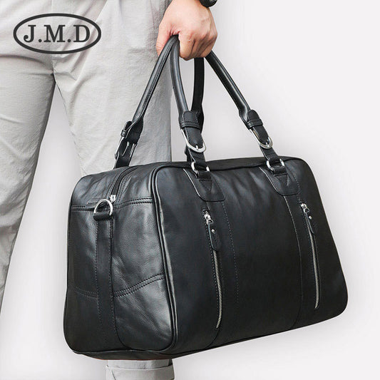 Men's Top Layer Oil Wax Skin Short Travel Bags