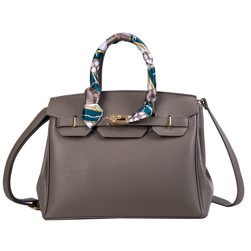 Women's Large Capacity Spring Korean Style Contrast Handbags
