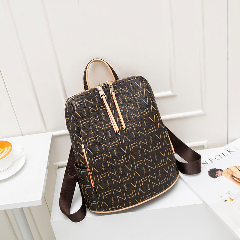 Women's Korean Fashion Printed Large Capacity On Backpacks