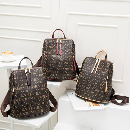 Women's Korean Fashion Printed Large Capacity On Backpacks