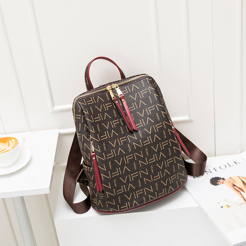 Women's Korean Fashion Printed Large Capacity On Backpacks