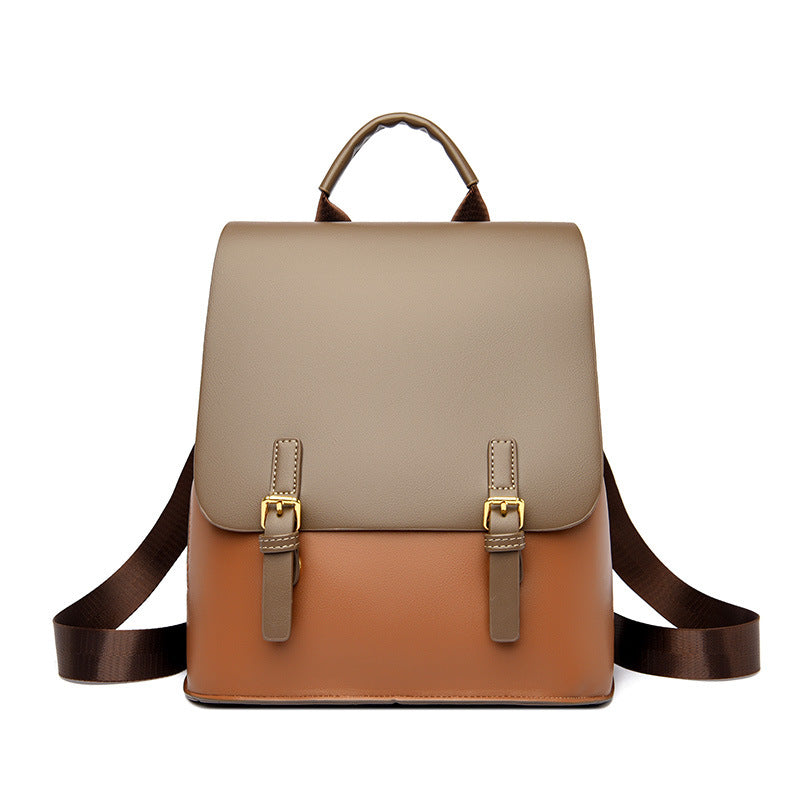Women's Leather Fashion High Sense Minority Large Backpacks