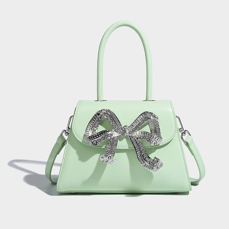 Women's Niche Diamond Bow Rhinestone Portable Pouch Handbags