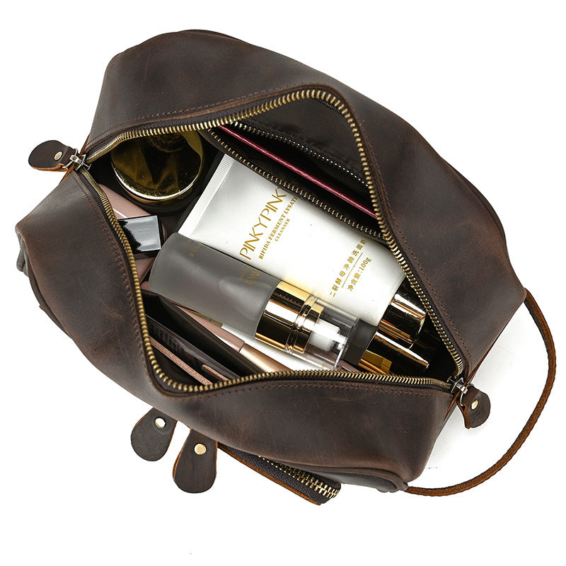 Women's & Men's & Vintage Leather Storage Crazy Horse Men's Handbags