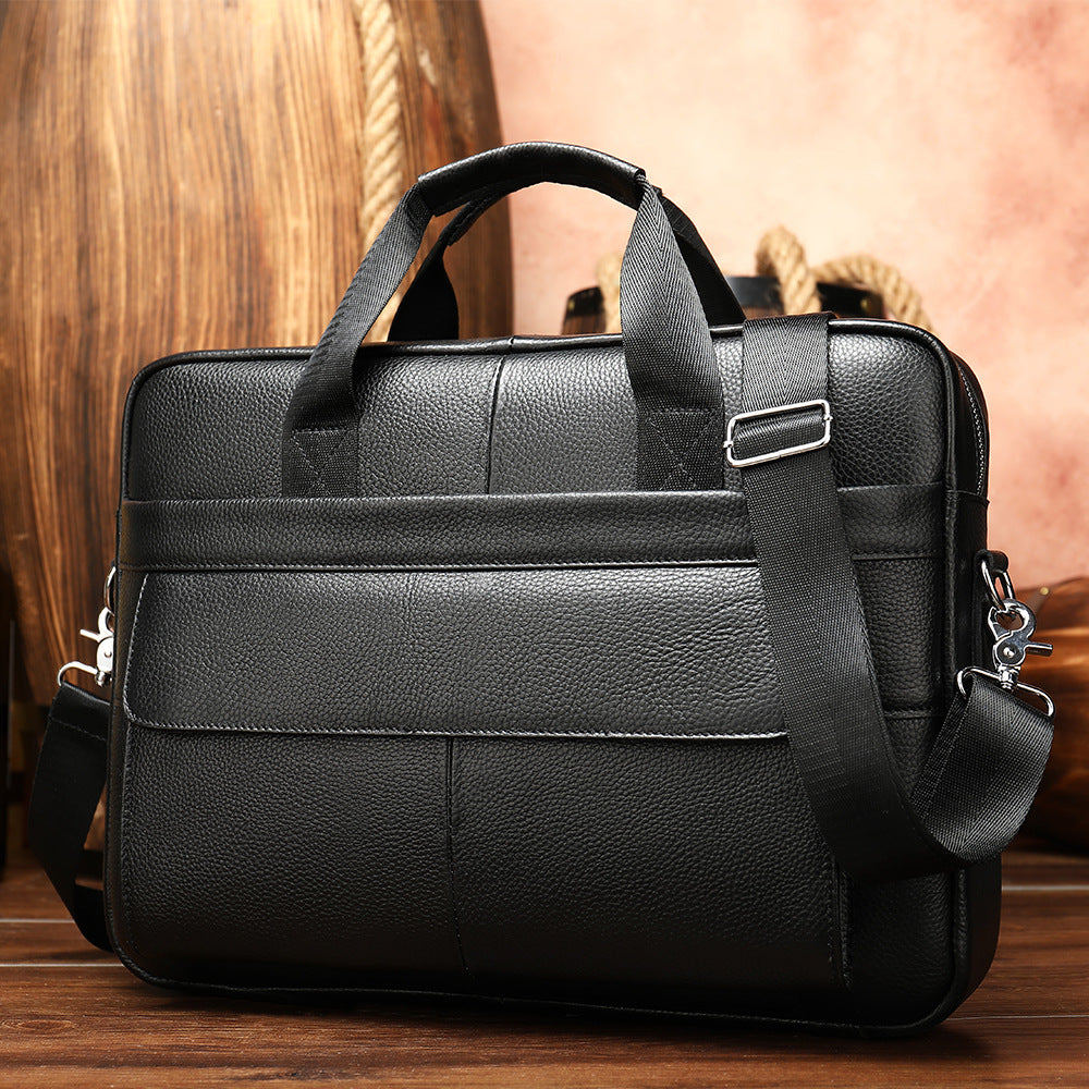 Men's New Leather Business Cowhide Computer Men's Briefcases