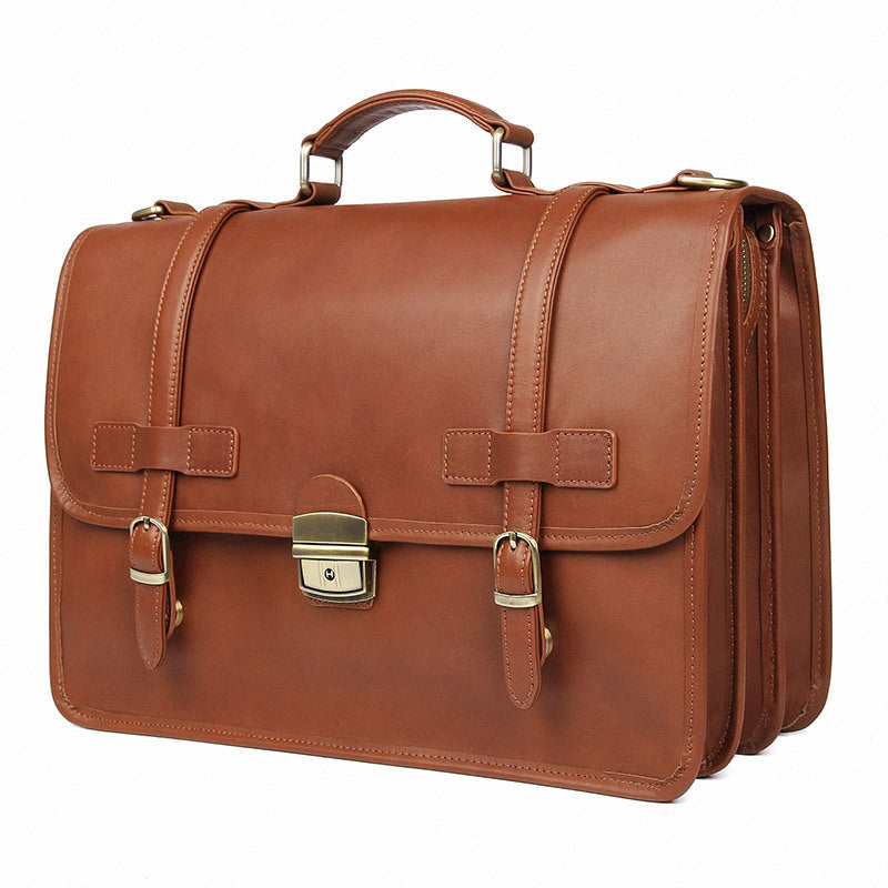 Men's Winter British Style Genuine Leather Exquisite Men's Briefcases