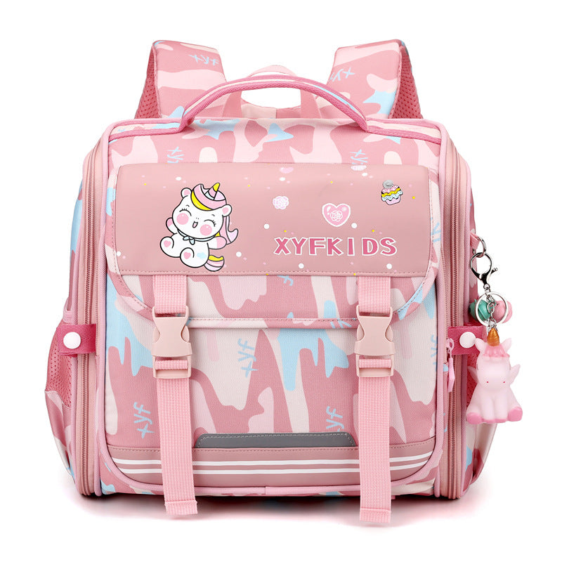 Side Open Macaron Camouflage Series Grade Elementary School Students' Schoolbags