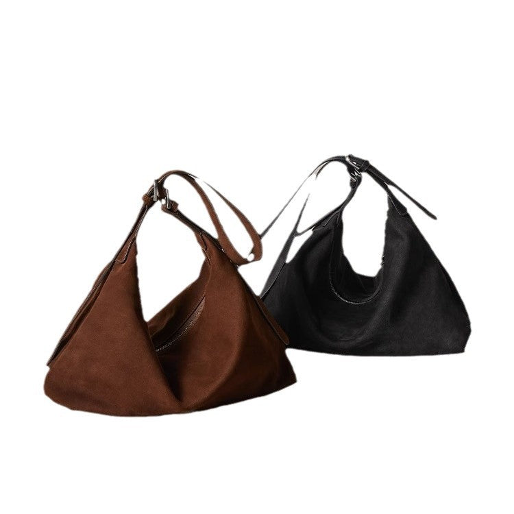 Vegetable Tanned Binaural Deer Leather Comfortable Retro Shoulder Bags