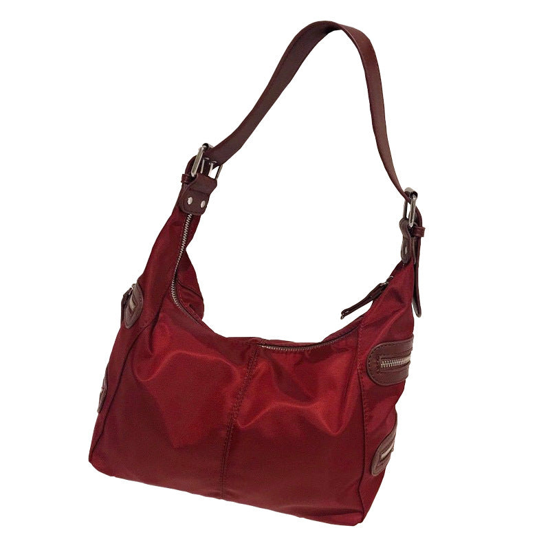 Women's Autumn Versatile Single Nylon Cloth Underarm Tote Bags
