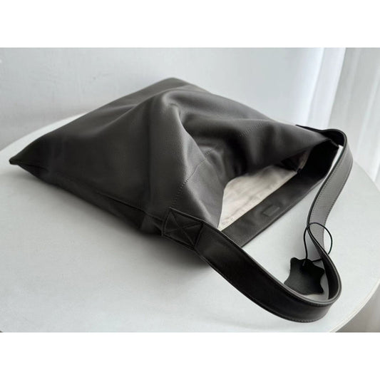 Women's Soft Glutinous Simple Elegant First Layer Shoulder Bags