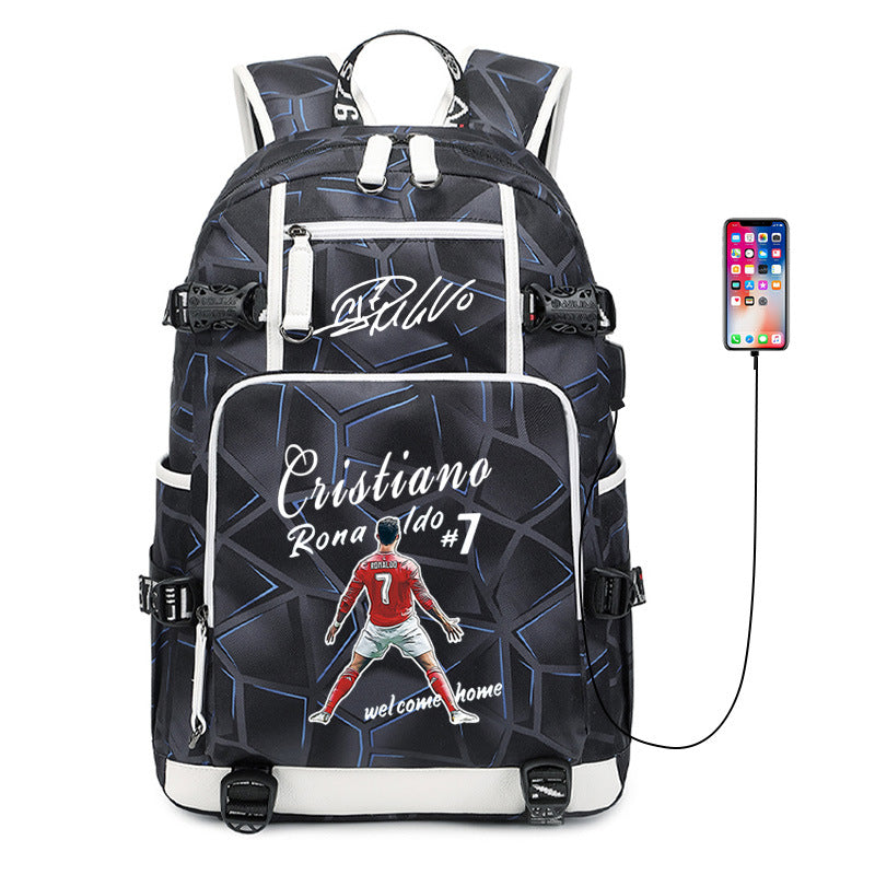 Women's & Men's & Football Star Luo Large Capacity Backpacks